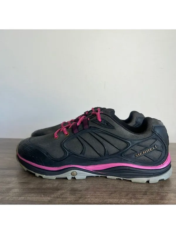 Merrell Verterra Black / Pink Women's Hiking Shoe Size 8.5 #750 - Image 3