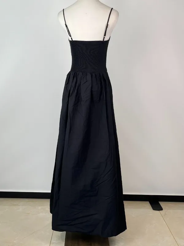 NWOT Farm Rio Cotton Black Sleeveless Midi Dress Size L - Image 8