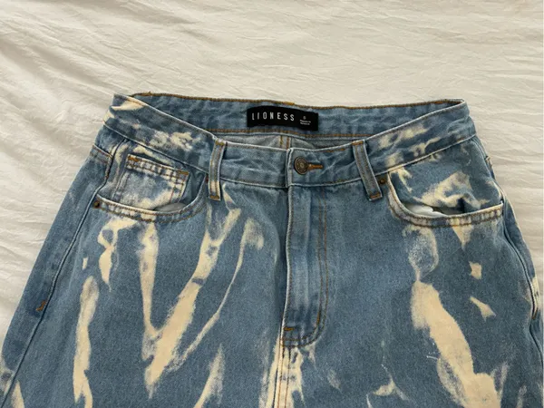 Lioness Bleached Blue Straight Leg Jeans - Image 3