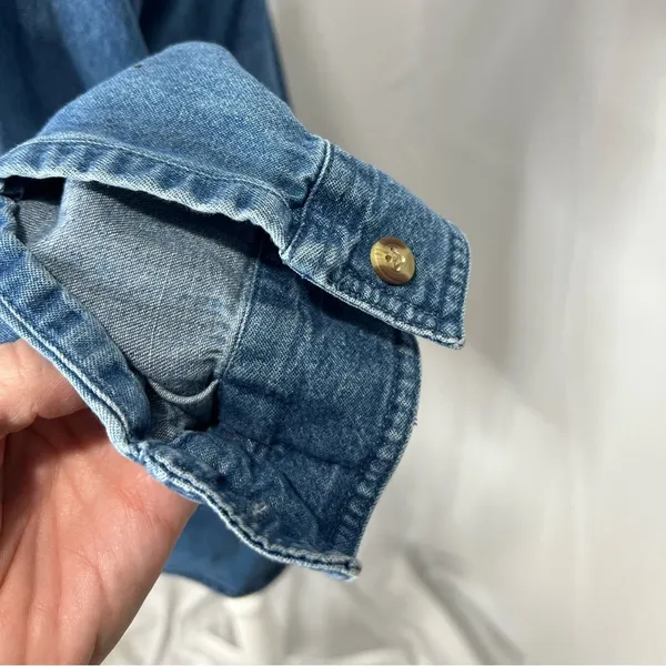 Vintage Bobbie brooks denim chambray embroidered shirt - Image 4