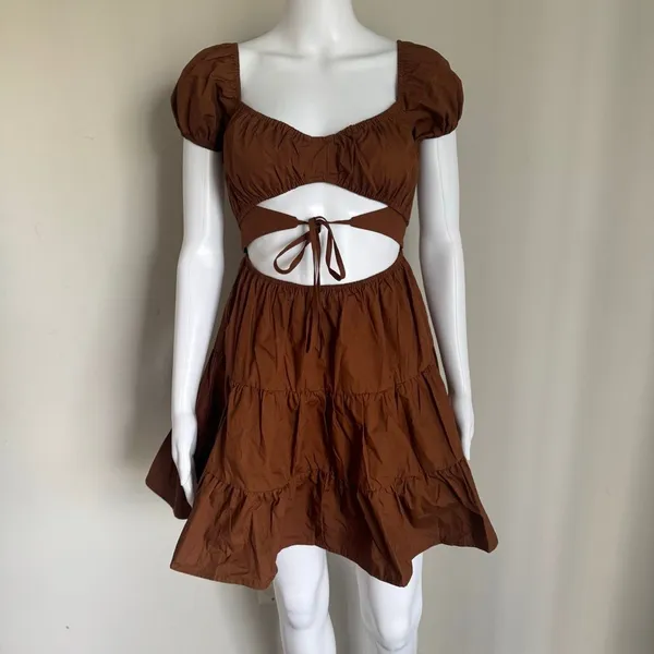 Princess Polly Cut Out Tiered Mini Romantic Coquette Grad Dress Size 2 NWT - Image 3