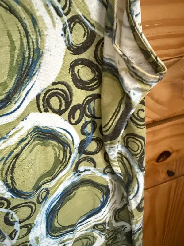 Axcess by Liz Claiborne Olive,Blue and Cream Abstract Sleeveless Tank Size Large - Image 5