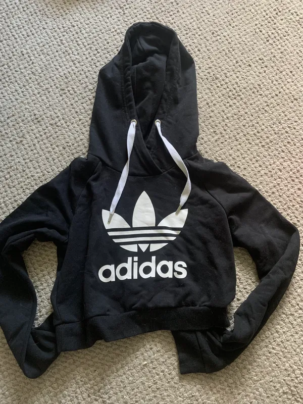 Adidas Cropped Hoodie - Image 2