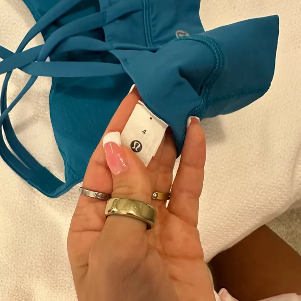 Lululemon Athletica Teal Cross-Back Sports Bra - Image 3