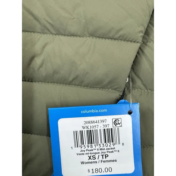 Columbia Women's Joy Peak II Mid Jacket Green Size XS NWT $180 MSRP - Image 5