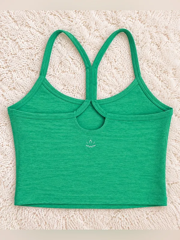 Beyond Yoga Spacedye Slim Racerback Crop Tank – Bright Emerald – L - Image 5