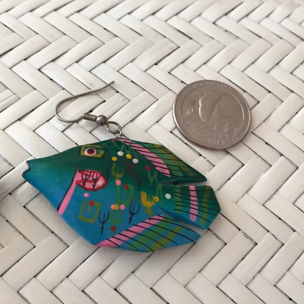 New vintage Hand painted wooden fish - Image 6