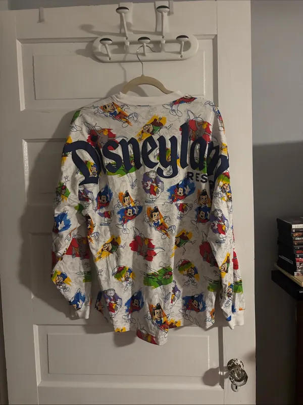 Disney White Long-Sleeve Mickey & Friends Allover Spirit Jersey - Image 4
