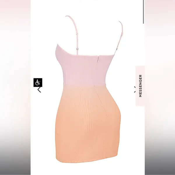 NEW House of CB DEVA OMBRE MINI tank mesh dress S - Image 6
