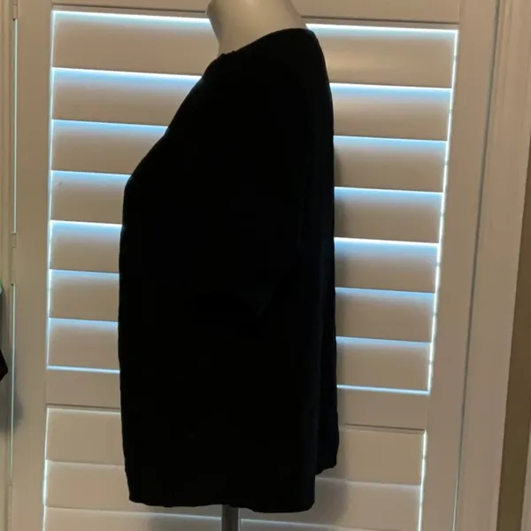 Old Navy Black Fitted Short Sleeve Blouse - Image 6