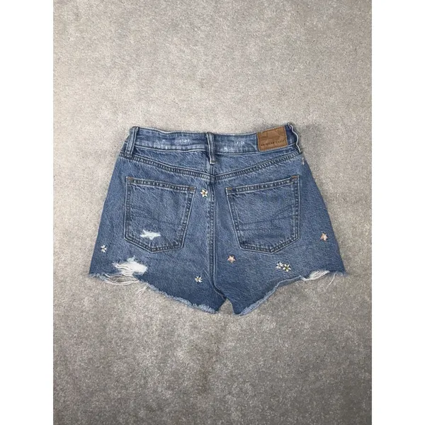 american eagle mom short‎ embroidered flower design 00 Cut Off - Image 6