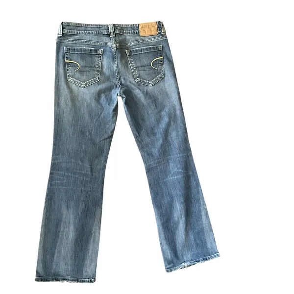 American Eagle Y2K Low Rise Bootcut Jeans Women’s Size 8 Medium Wash Stretch - Image 2