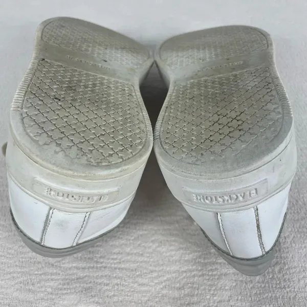 Blackstone White RL90 Low Top‎ Sneaker with Silver Accents - Image 9