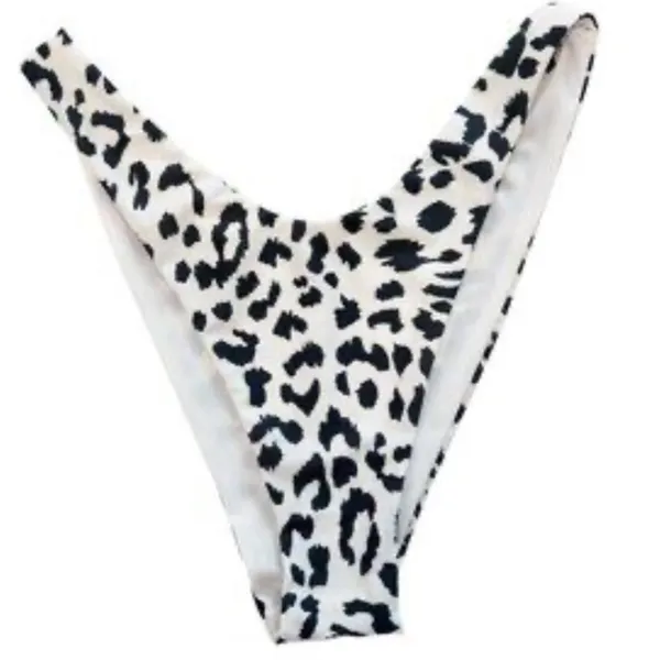 NWT aerie high cut cheekiest bikini bottom medium spotted animal print - Image 4