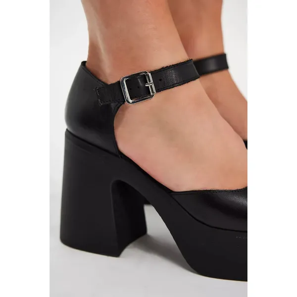 Free People Black Gwen Platform Mary Janes Size 38 (US 8) - Image 3