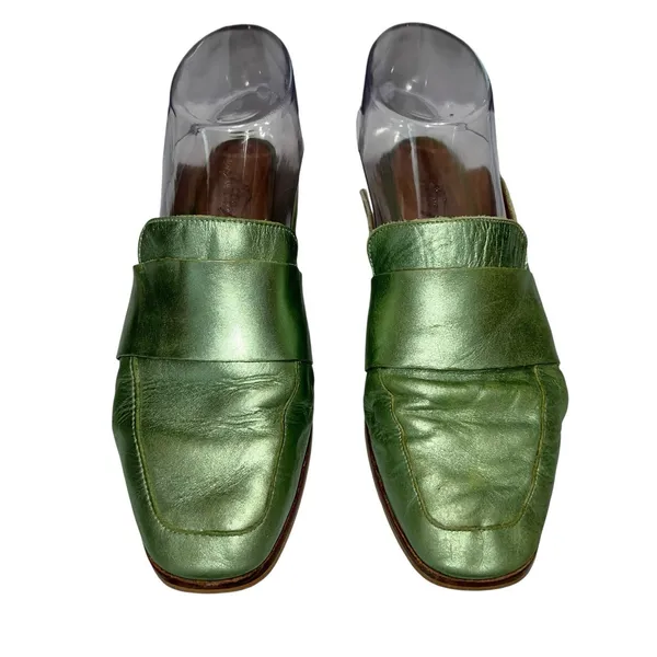Free People Mule Size 36 US 6 At Ease Loafer Slip On Shoes Green Made‎ In Spain - Image 2