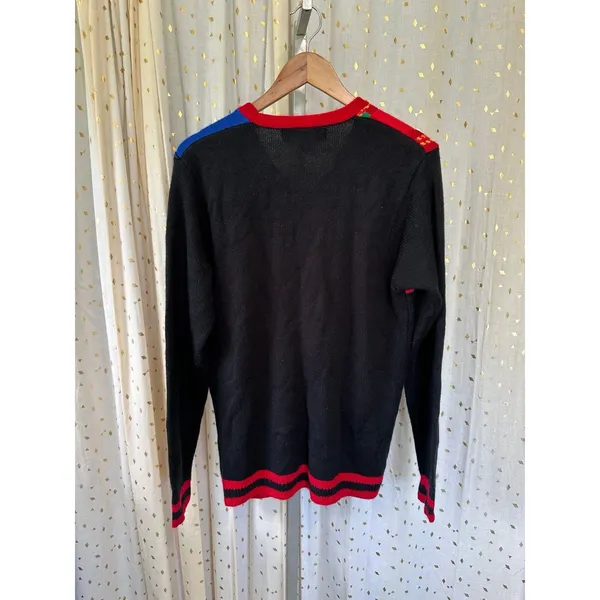Vintage Jolly Sweaters Crazy Cat Lady Embroidered Pull Over Christmas Sweater M - Image 2