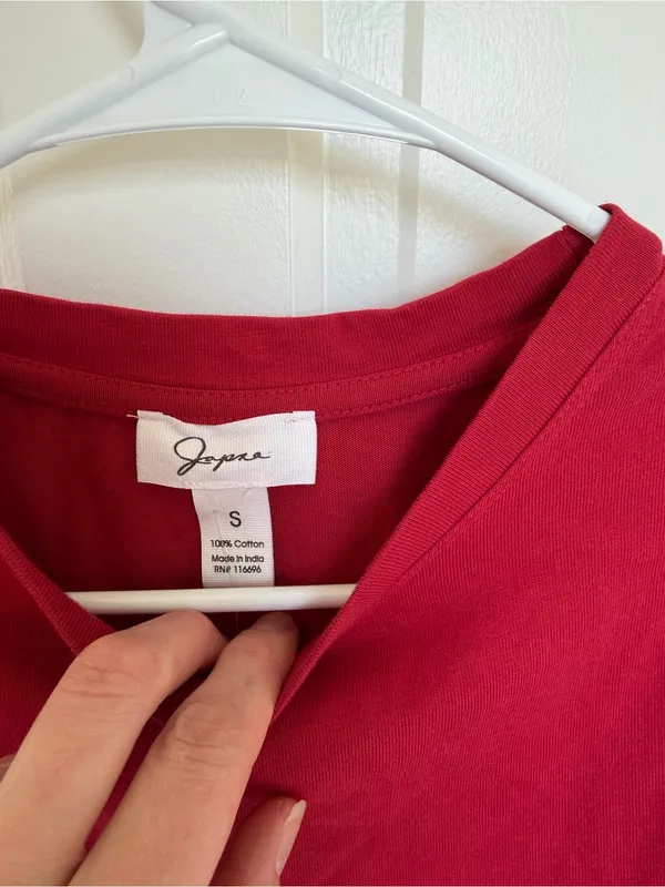 NWT Japna Red‎ Floral Eyelet Embroidered Sleeveless Cotton Top S - Image 5