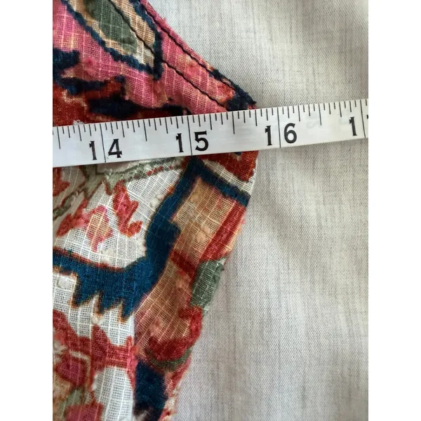 Anthropologie Midi Dress Womens XS Square Neck Tapestry Tiered Ruffle - Image 12