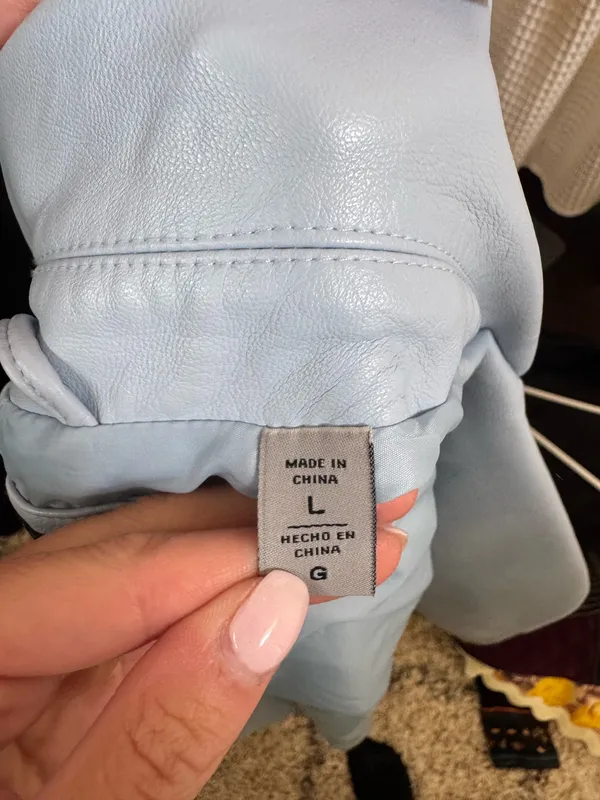 Levi's light blue leather jacket - Image 5
