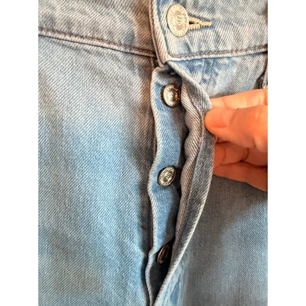 MOTHER Jeans Women 28 Light Blue The Ditcher Crop High‎ Rise Straight Leg Denim - Image 5