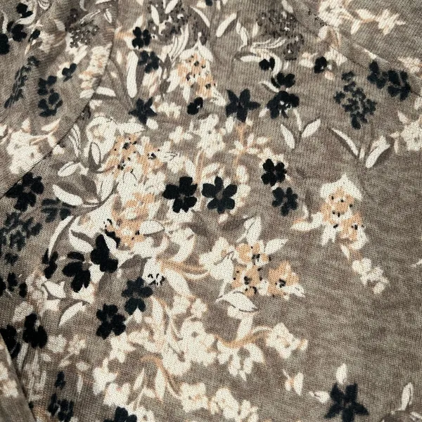 Floral Long Sleeve Top by Mario Serrano Gray Size M - Image 2