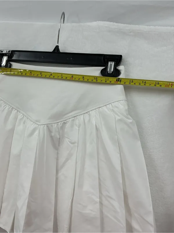 Free People White Pleated Skater Skirt - Image 3