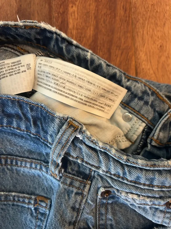 Abercrombie & Fitch The Loose High Rise Blue Denim Jeans Size 24 - Image 6