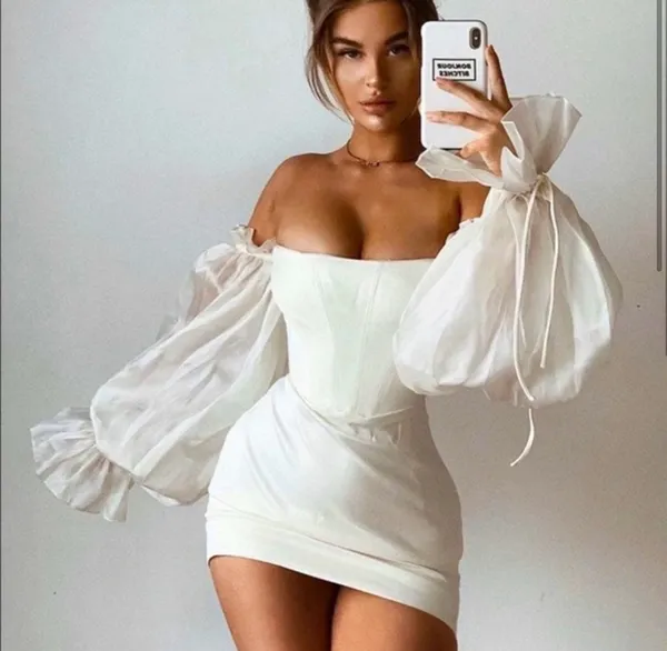 House Of CB Marisa white dress - Image 2