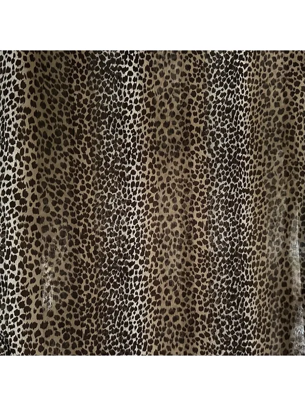 Leopard Print Scarf Womens Brown Black Sheer Lightweight 58 x 14 Animal Print - Image 5