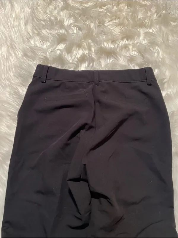 Women's Dress Pants Trousers Black Mid-Rise Unbranded 2Way Stretch 552-1003F - Image 6