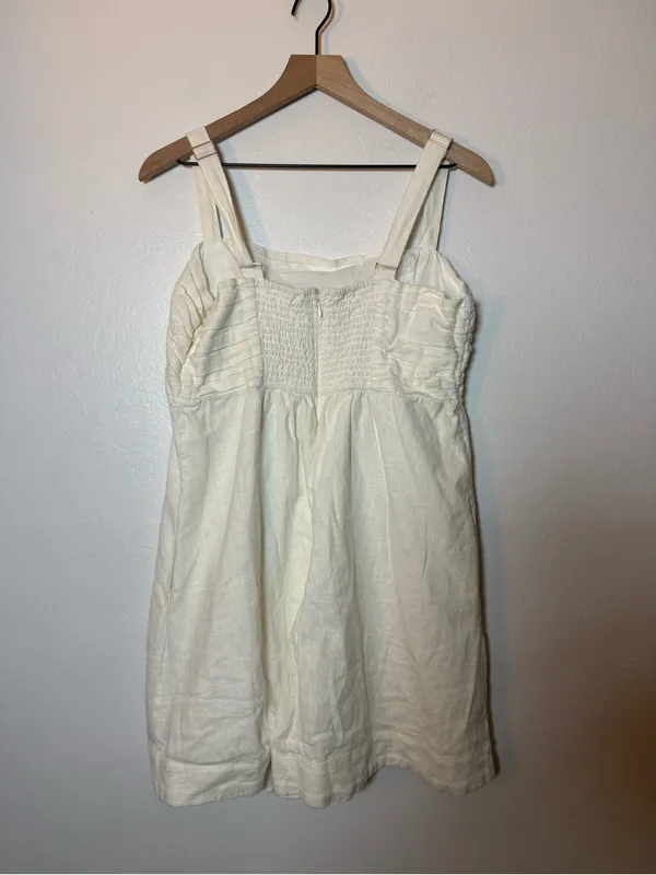 Abercrombie & Fitch linen blend Emerson skort dress in white - Image 4