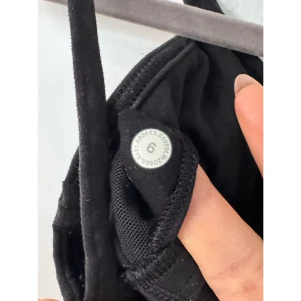 Lululemon Nulu and Mesh Yoga Sports Bra Light Support Jewel Emboss Black - Image 7