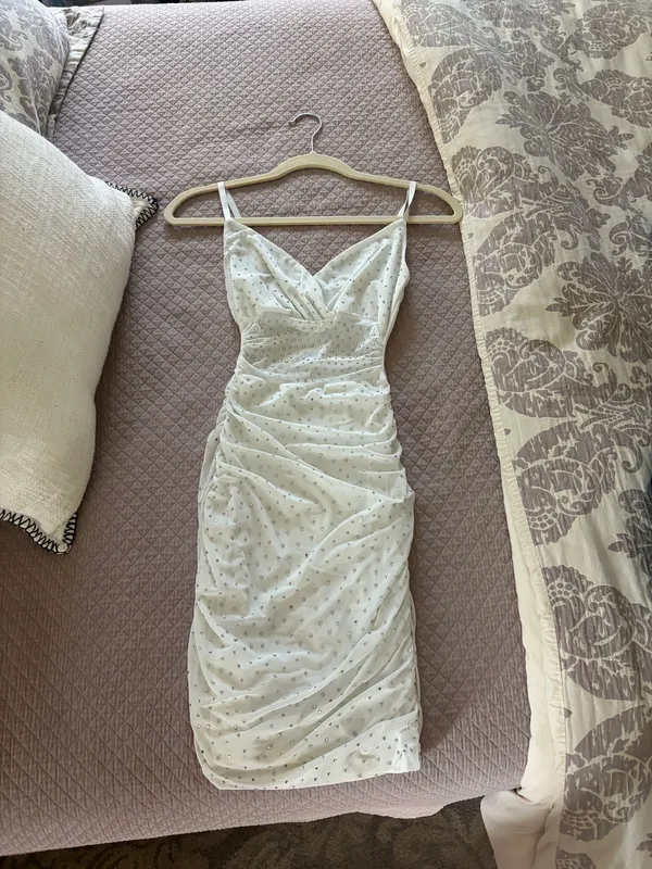 Windsor White Mini Sequin Dress - Image 2