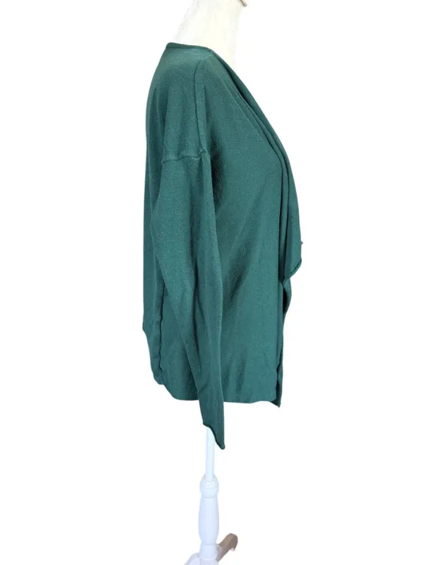 Old Navy women's green long sleeve open cardigan sweater size medium - Image 3