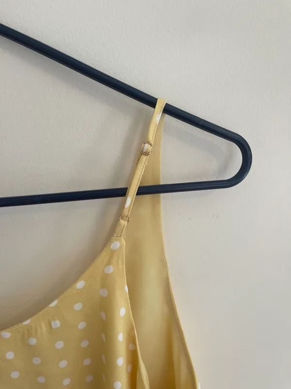 A New Day Yellow Polka Dot Tank Top - Image 3