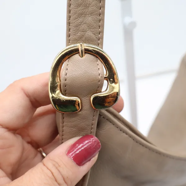 Brio Shoulder Bag Womens OS Hobo Tan Leather Gold Hardware Good - Image 3