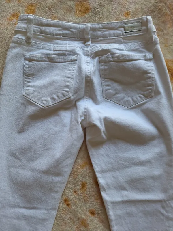 PAIGE Abbot Kinney Crop Jeans White Size 26 (Fits Size 2-4 / S) Est. Size - Image 8