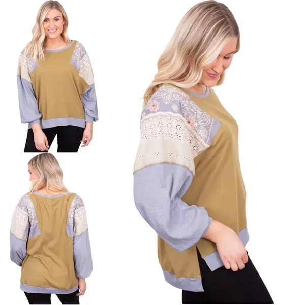We The Free FREE PEOPLE Feelin it‎ Colorblock Army Combo T-Shirt Size XS OB1068176 $98 - Image 2