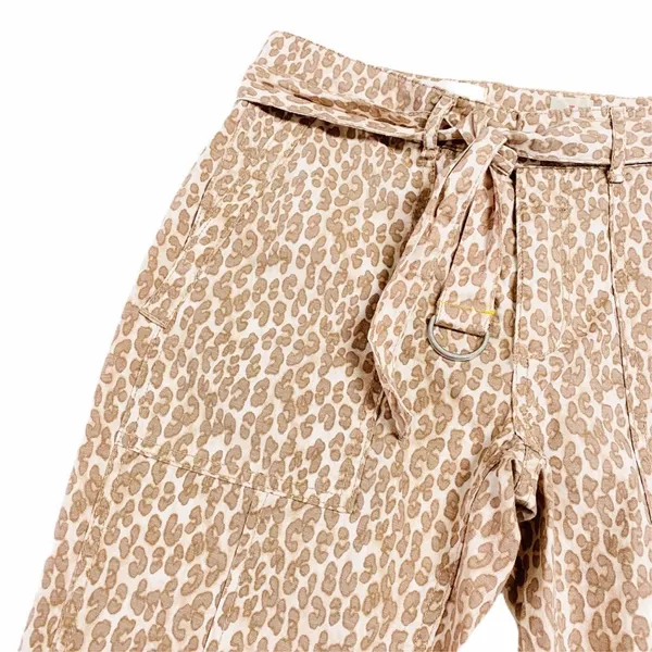 Anthropologie The Wanderer Boyfriend Trendy Casual Pants Leopard Utility Trouser - Image 6