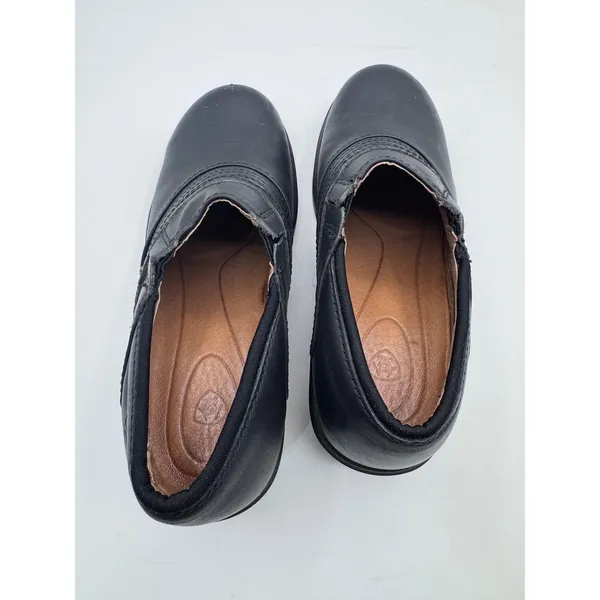 Ariat Steel Toe Leather Safety Work Clogs Slip On Black Women's 7.5B - Image 5