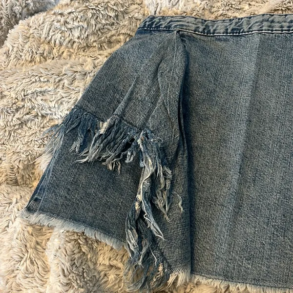 Zara Distressed Acid Washed‎ Skirt Size Small - Image 2