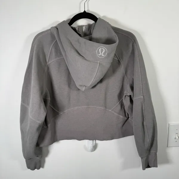 Lululemon Scuba Oversized Full Zip Hoodie Grey Yoga Gym Travel‎ Womens M/L - Image 6