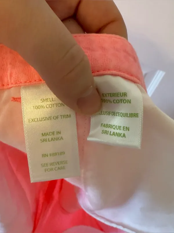 Lilly Pulitzer Bright Pink Magnolia Scalloped Hem Shorts in Guava Melon Sz 14 - Image 7