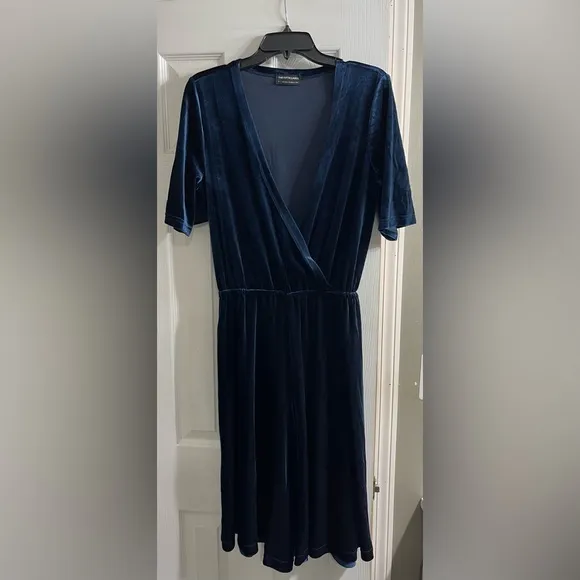 The Fifth Label Crystal Vision‎ Navy Velvet Jumpsuit Women's Size Small - Image 3