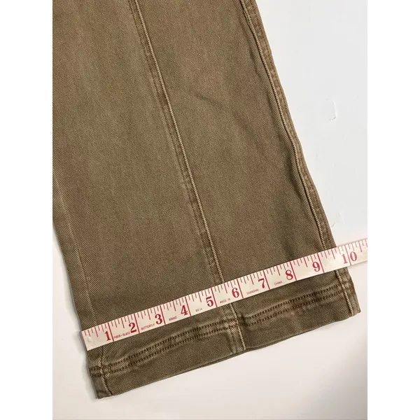 RISEN Cocoa Brown Cargo Pants Women's Size 3/26 High Rise Wide Leg Jeans - Image 9