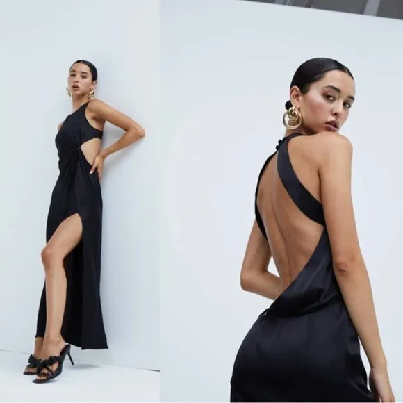 FOR LOVE & LEMONS Taliah Maxi Dress in Black Size Large - Image 2