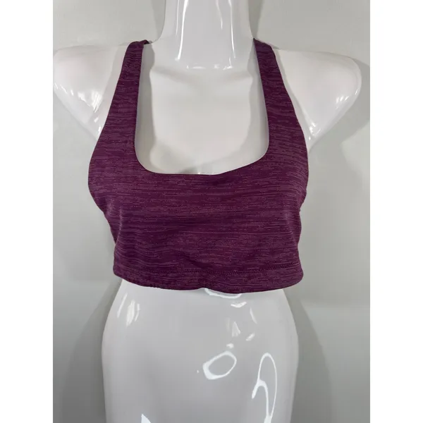 Outdoor Voices‎ Racerback Sports Bra Plum Purple Space Dye Women's XS Sporty - Image 3