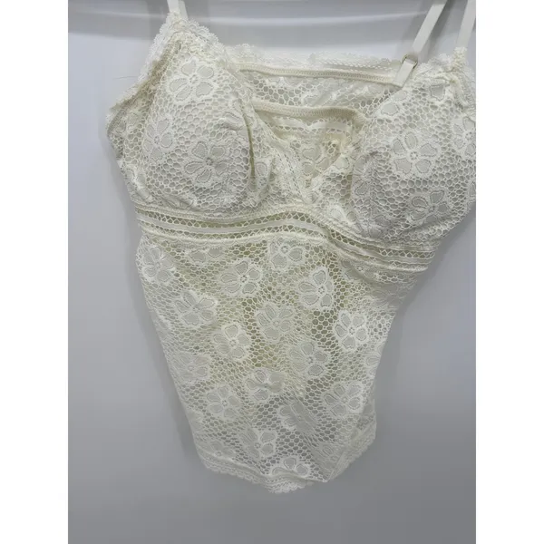 Aerie Cream‎ Lace Babydoll Tank Top Sz S NWT Festival Boho Gypsy Y2K Coquette - Image 4