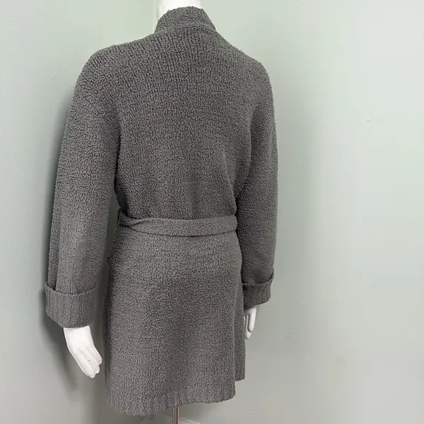 SKIMS Cozy Boucle Knitted Robe Gray S/M - Image 6